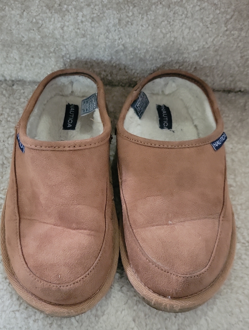 Free W Any Purchase! Nautica Tan Suede Slip-On Loafers with Fleece Lining